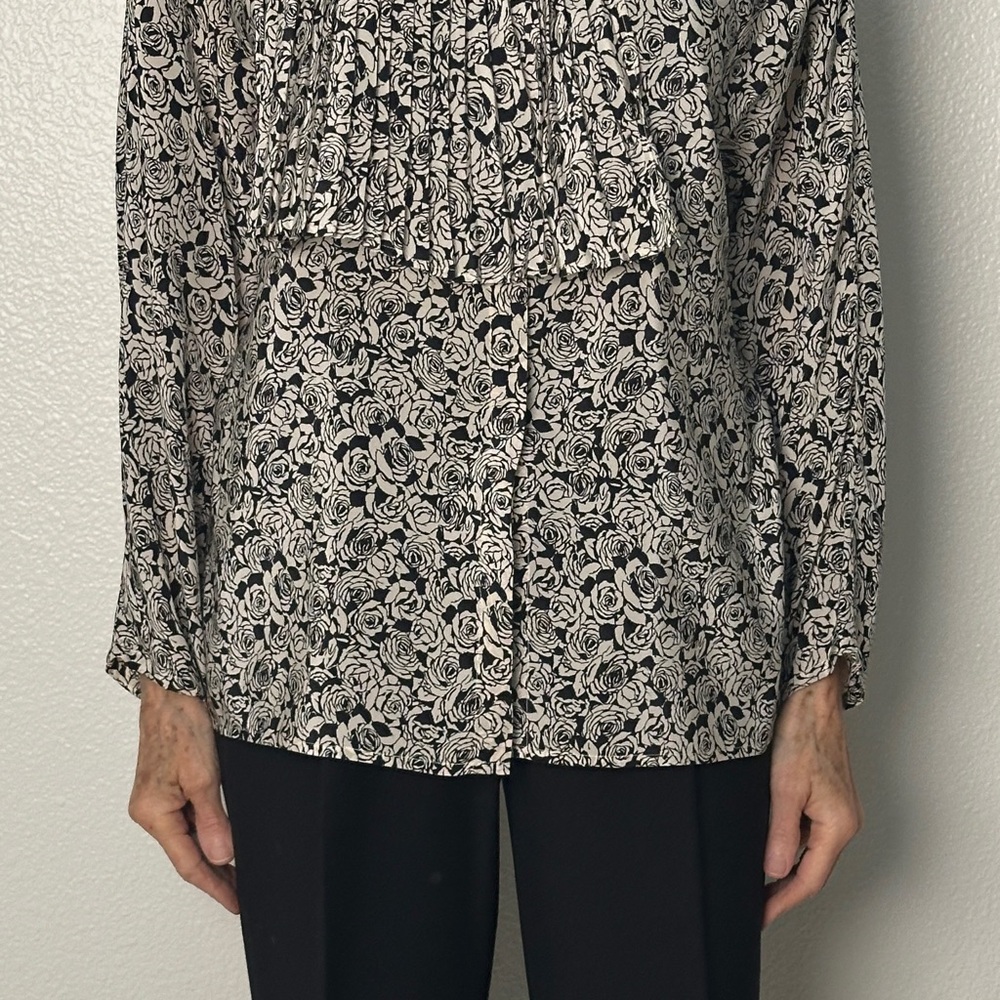 Gianni Versace Silk Floral Blouse